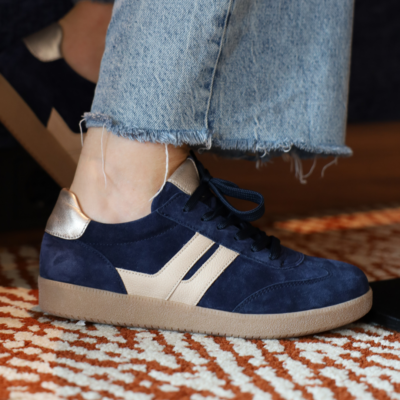 Gabor, sneakers kleur kobalt, Velour, los voetbed