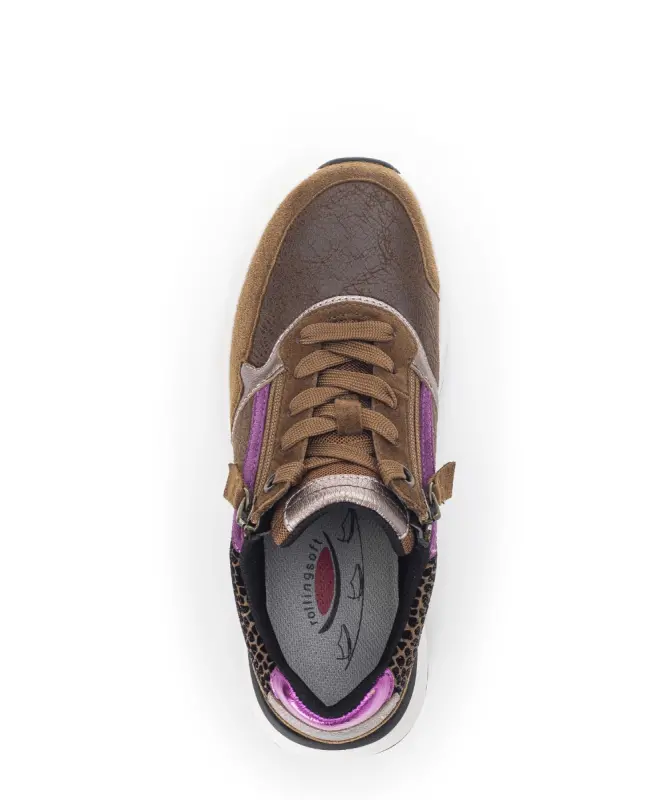 Gabor Rollingsoft Sneakers Donkerbruin