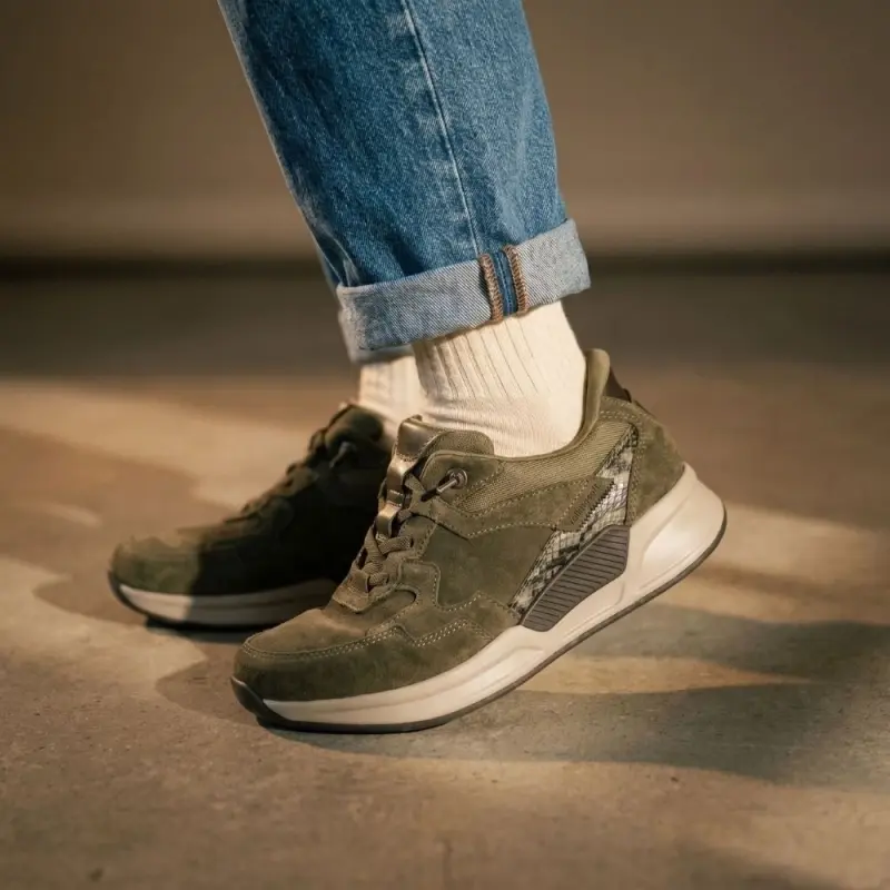 Gabor Rollingsoft Sneakers Flessengroen