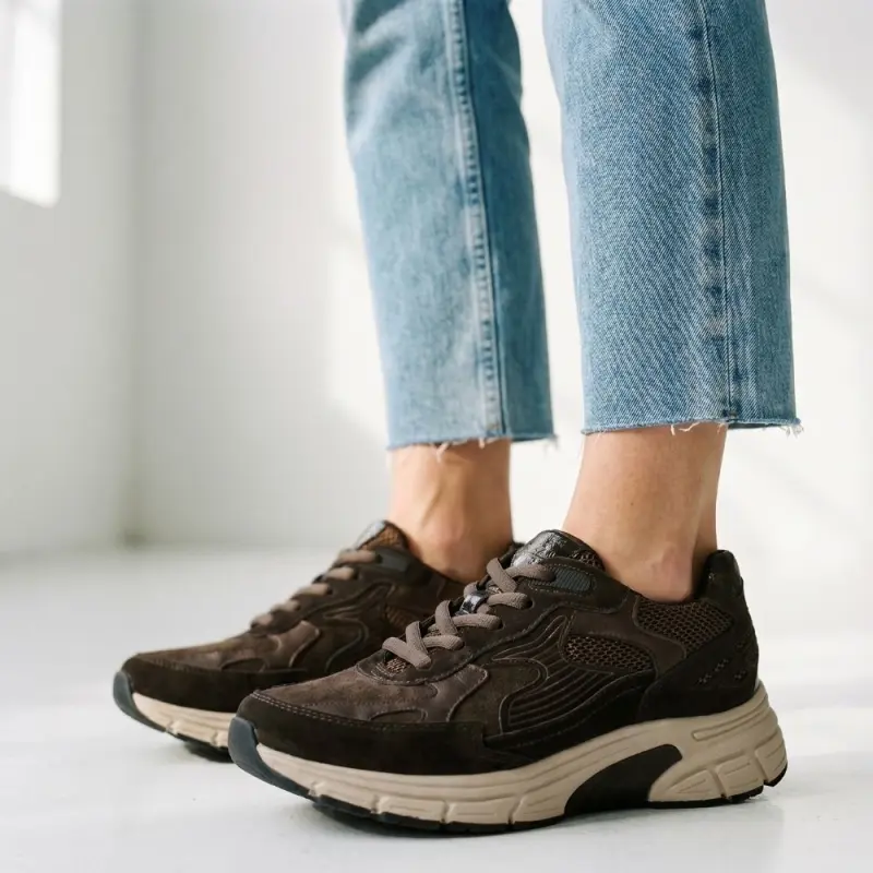 Gabor Rollingsoft Sneakers Donkerbruin