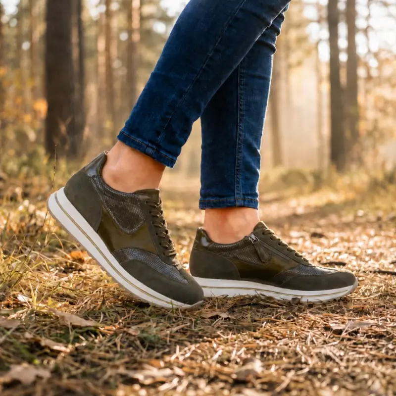 Gabor Sneakers Flessengroen