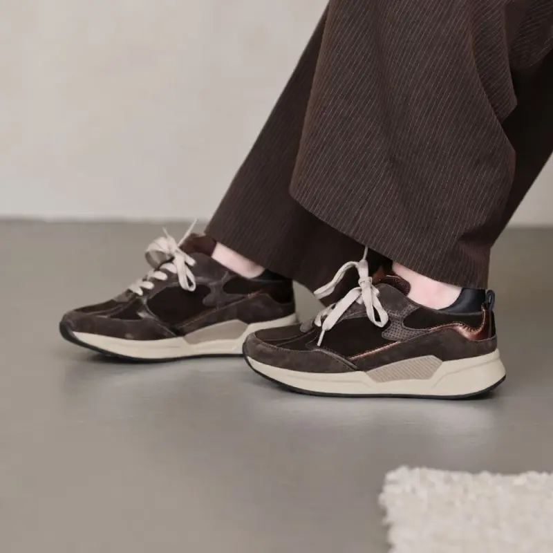Gabor Rollingsoft Sneakers Donkerbruin