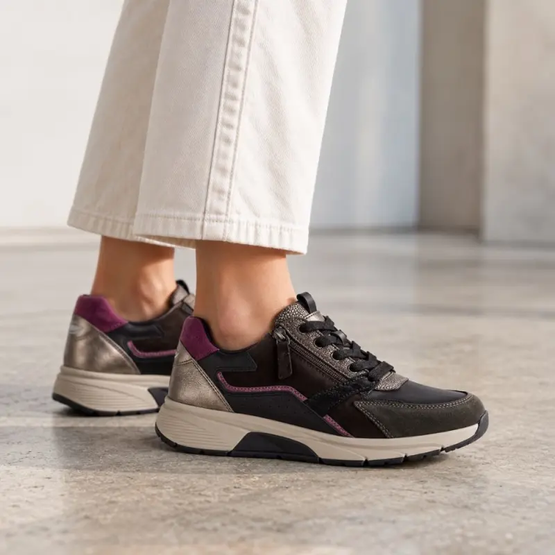 Gabor Rollingsoft Sneakers Zwart