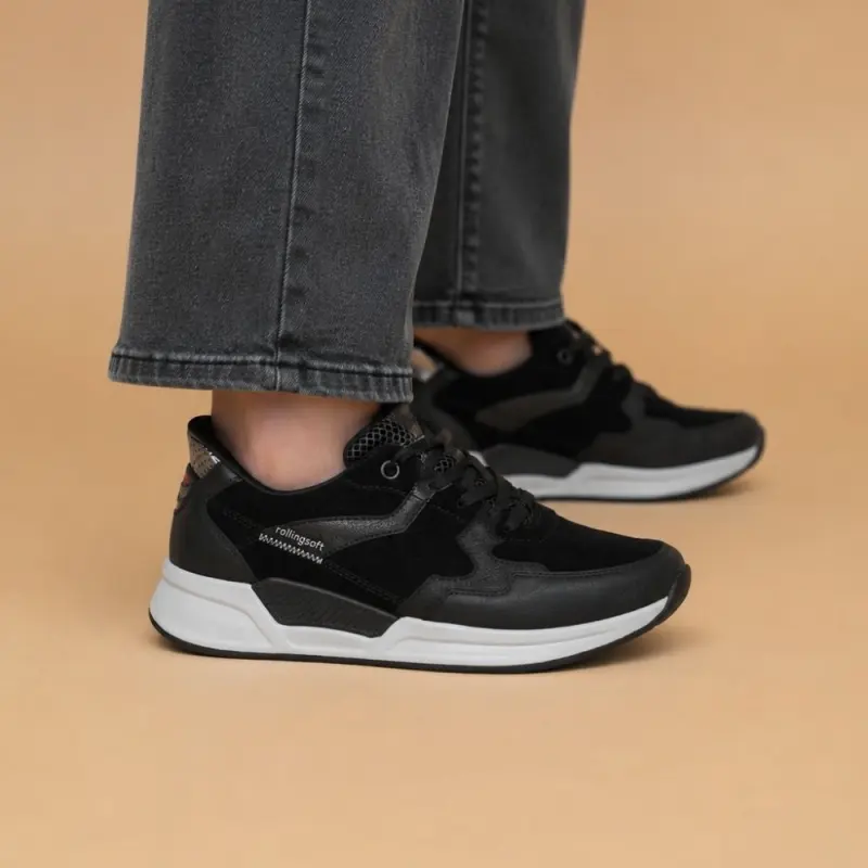 Gabor Rollingsoft Sneakers Zwart